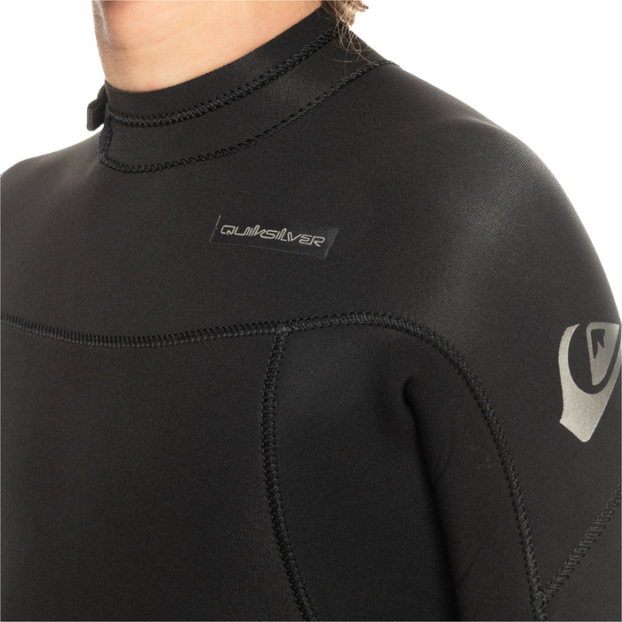 2023 Quiksilver Chicos Marathon Sessions 3/2mm Chest Zip Neopreno EQBW103092 - Black